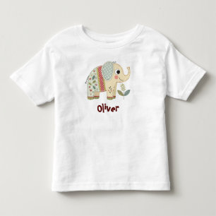 Camiseta De Bebé Elefante Adorable de Parche