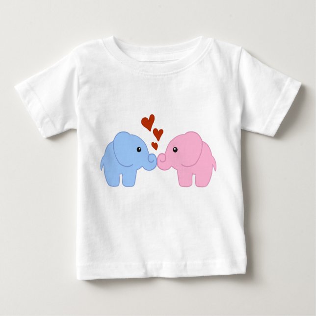 Camiseta De Bebé Elefante-amor (Anverso)