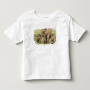 Camiseta De Bebé Elefante asiático indio y crías