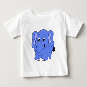 Camiseta De Bebé Elefante azul