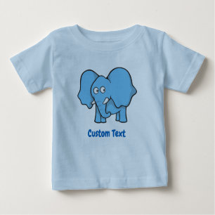 Camiseta De Bebé Elefante azul claro