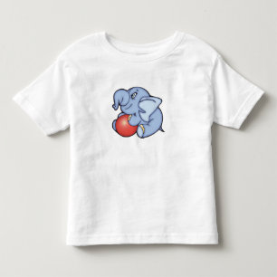 Camiseta De Bebé Elefante azul de juguete con bola