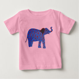 Camiseta De Bebé Elefante Azul Dibujando Tutu Bodysuit