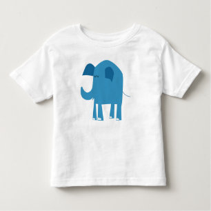 Camiseta De Bebé elefante, azul, feliz