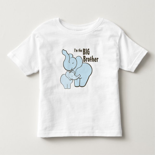 Camiseta De Bebé Elefante azul Gran Hermano (Anverso)