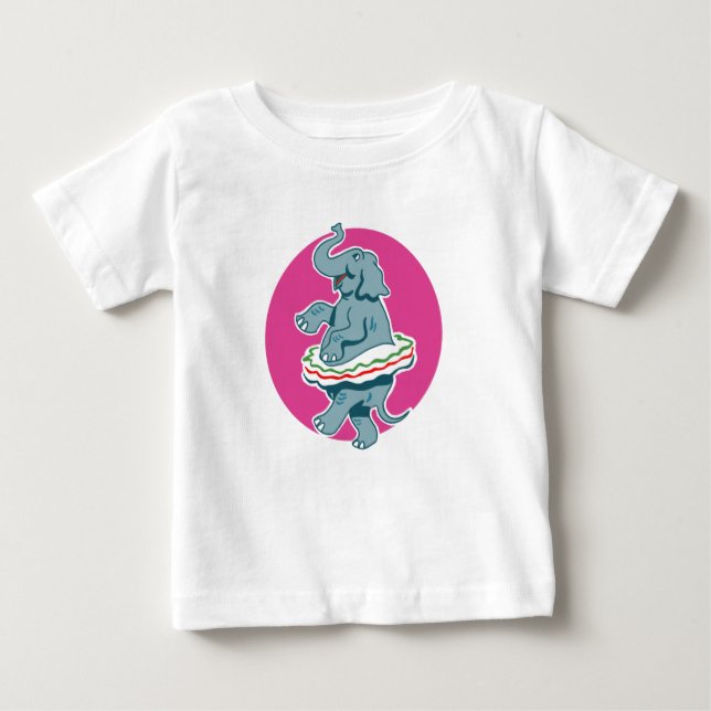 Camiseta De Bebé Elefante bailante (Anverso)