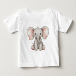 Camiseta De Bebé Elefante bebé acuarela