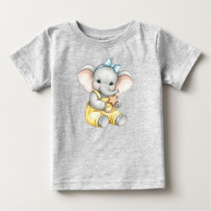 Camiseta De Bebé Elefante bebé con una sonrisa de Natasha Us