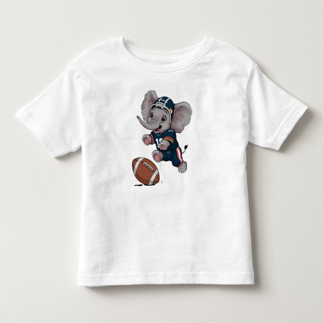 Camiseta De Bebé Elefante Bebé jugando al fútbol (Anverso)