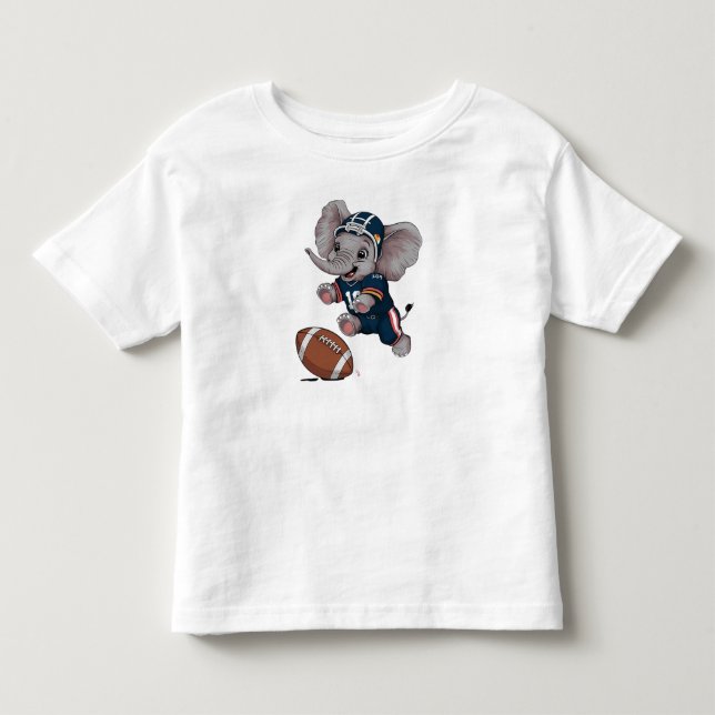 Camiseta De Bebé Elefante Bebé Jugando Fútbol (Anverso)