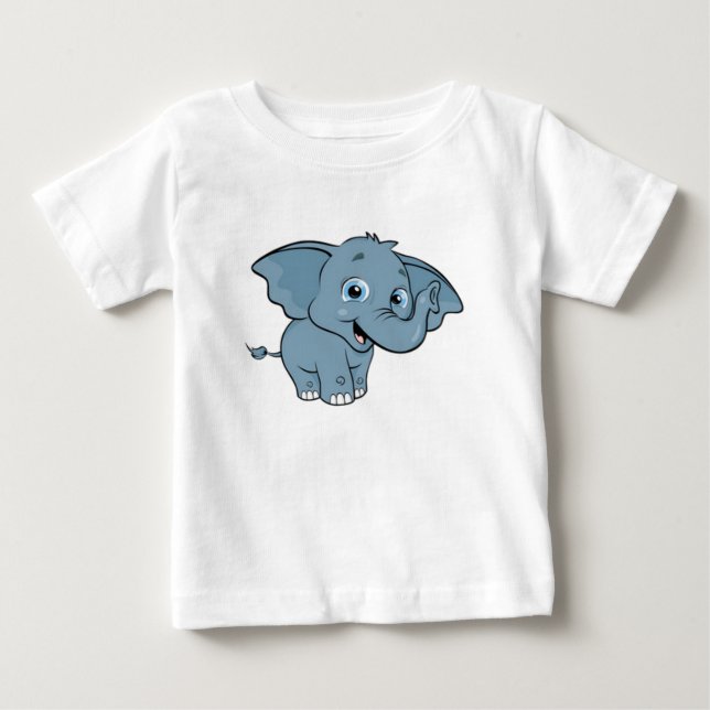 Camiseta De Bebé Elefante bebé lindo (Anverso)