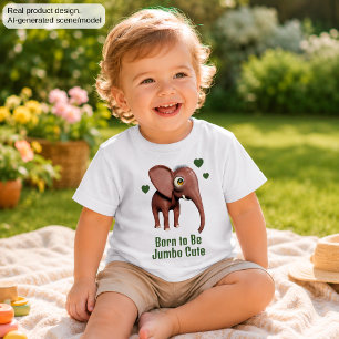 Camiseta De Bebé Elefante bebé lindo personalizado nacido para ser
