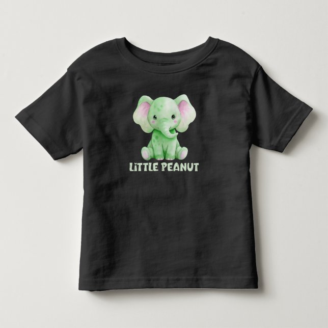 Camiseta De Bebé Elefante Bebé Maní Pequeño (Anverso)