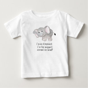 Camiseta De Bebé Elefante caprichoso de acuarela