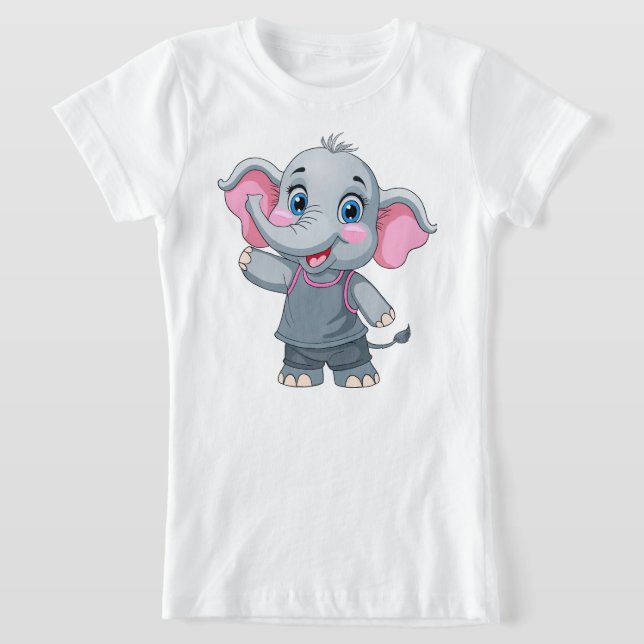 Camiseta de bebé elefante Chica (Distribución)