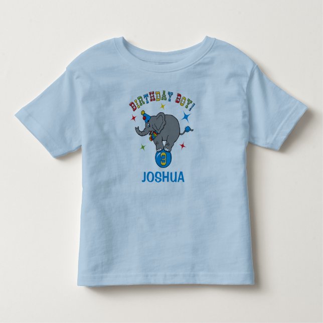 Camiseta De Bebé Elefante Circo Tercer cumpleaños (Anverso)