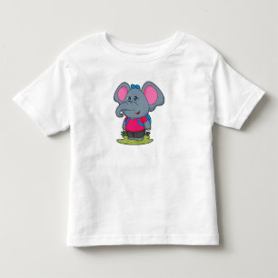 Camiseta De Bebé Elefante como excursionista con mochila
