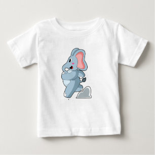 Camiseta De Bebé Elefante como fugitivo