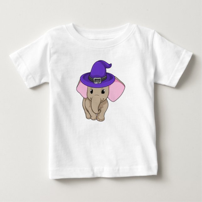 Camiseta De Bebé Elefante como Mago (Anverso)