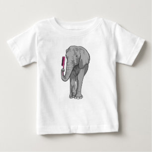 Camiseta De Bebé Elefante como peluquero con comb