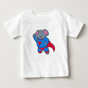 Camiseta De Bebé Elefante como superhéroe