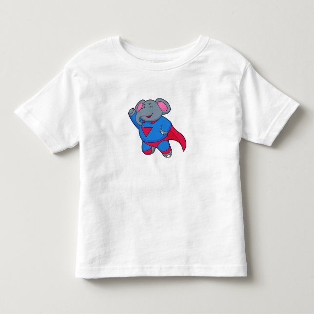 Camiseta De Bebé Elefante como superhéroe (Anverso)