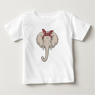 Camiseta De Bebé Elefante con Bandana