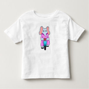 Camiseta De Bebé Elefante con bicicleta