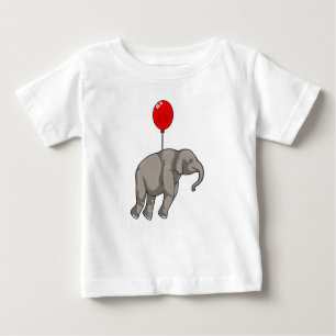 Camiseta De Bebé Elefante con globo