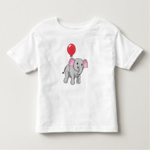 Camiseta De Bebé Elefante con globo