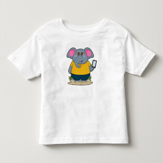 Camiseta De Bebé Elefante con móvil (Anverso)