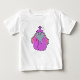 Camiseta De Bebé Elefante con termómetro de Fiebre
