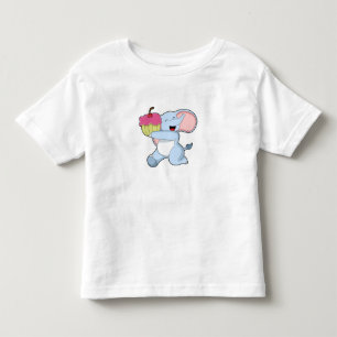 Camiseta De Bebé Elefante con torta