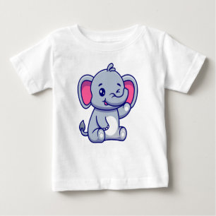 Camiseta De Bebé Elefante Cute