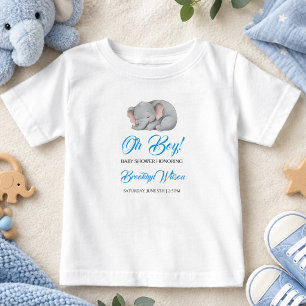 Camiseta De Bebé Elefante de Acuarela para Baby Shower de Niño Ador