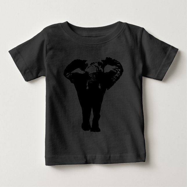 Camiseta De Bebé Elefante de arte pop único (Anverso)
