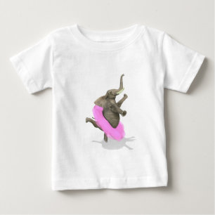 Camiseta De Bebé Elefante de ballet en punta
