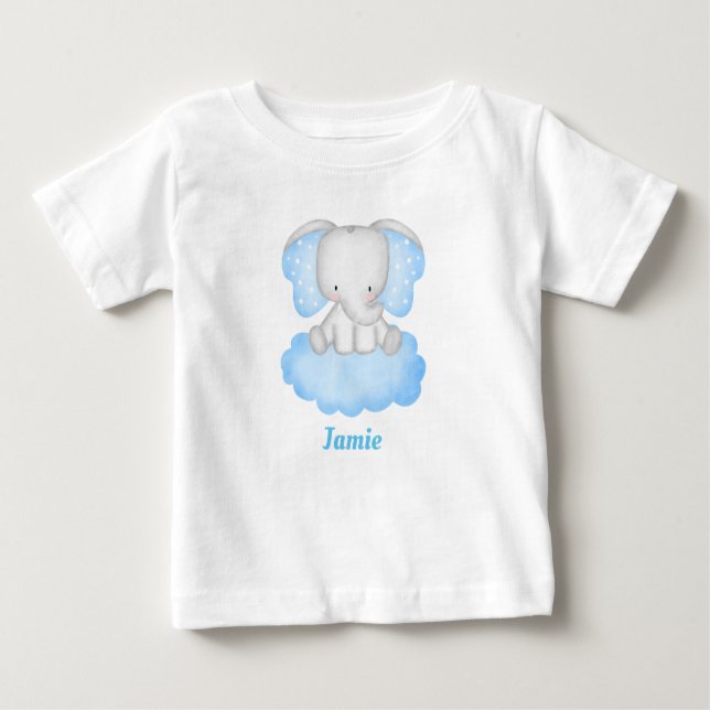 Camiseta De Bebé Elefante de bebé personalizado (Anverso)