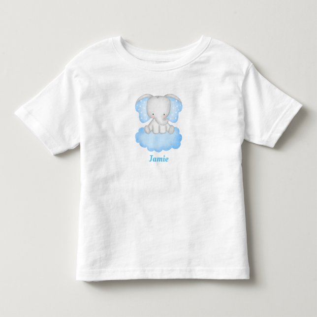 Camiseta De Bebé Elefante de bebé personalizado (Anverso)