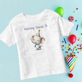Camiseta De Bebé Elefante de cumpleaños