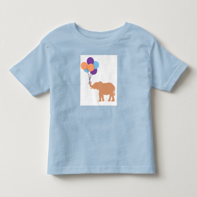 Camiseta De Bebé Elefante de globo (Anverso)