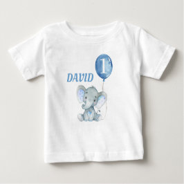 Camiseta De Bebé Elefante de globo Cutto Niño Azul