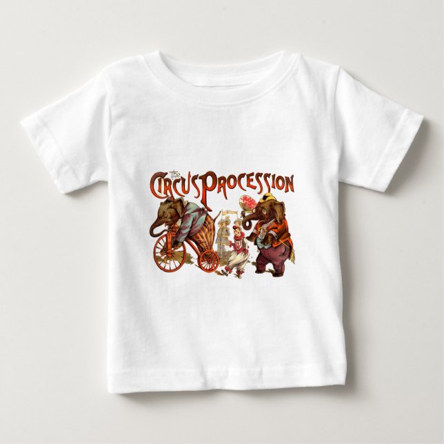 Camiseta De Bebé Elefante de la procesión del circo (Anverso)