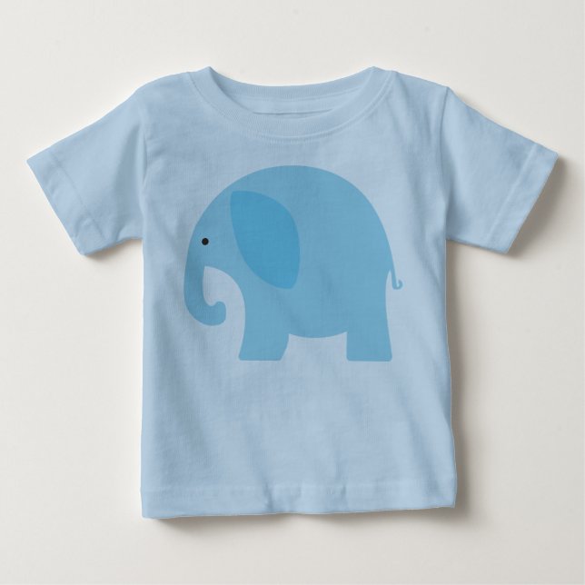 Camiseta De Bebé Elefante de los azules cielos (Anverso)