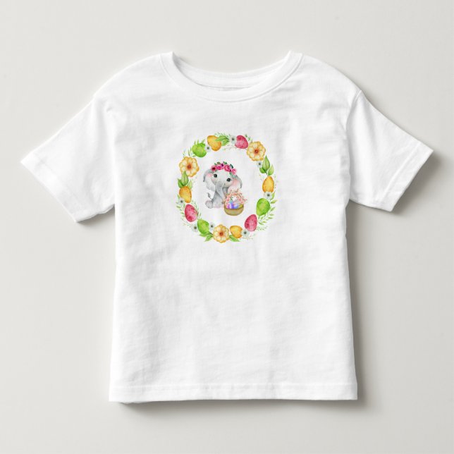 Camiseta De Bebé Elefante de Pascua (Anverso)