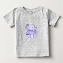 Camiseta De Bebé Elefante de un año de edad cumpleaños bebé niño/a 