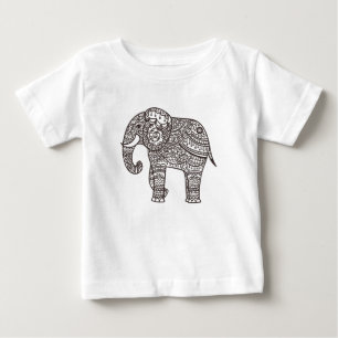 Camiseta De Bebé Elefante decorativo del estilo