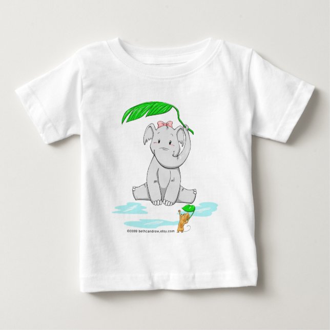Camiseta De Bebé Elefante del Día de la Lluvia (Anverso)