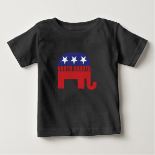 Camiseta De Bebé Elefante del republicano de Dakota del Norte