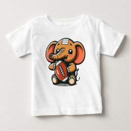 Camiseta De Bebé Elefante del Touchdown: fútbol Personalizado